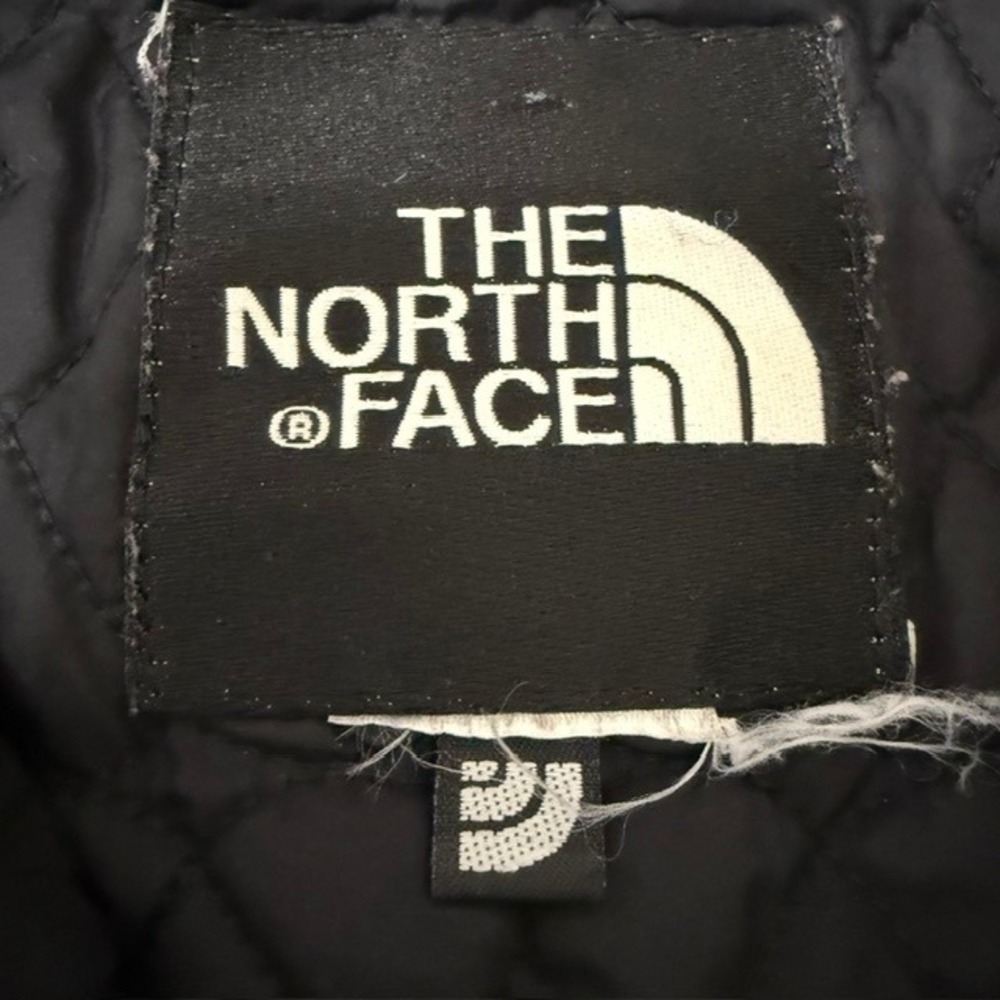 The North Face Vintage Satin Bomber Jacket Rib Knit Collar Black Small - Picture 8 of 15